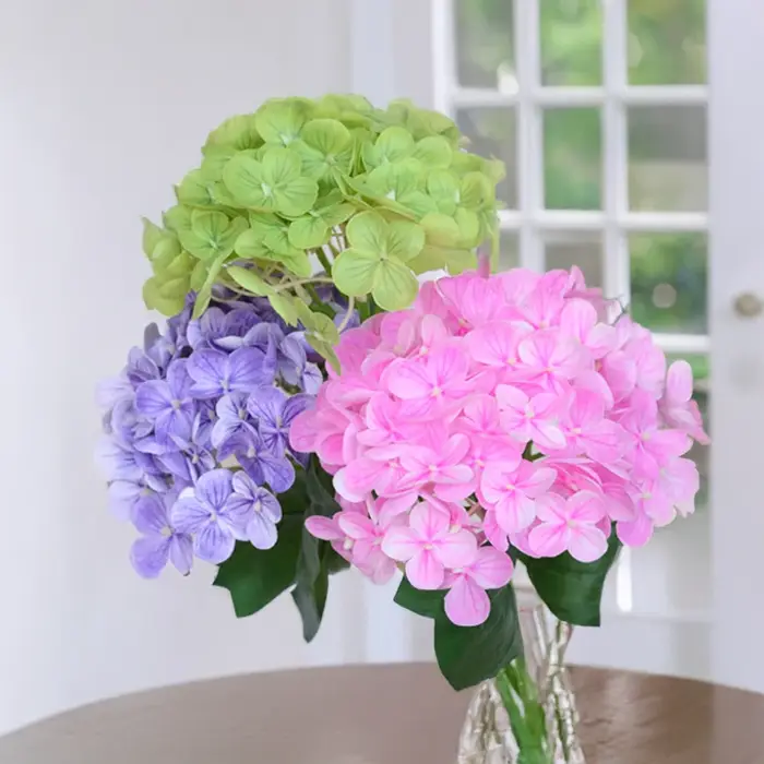 Fleur d'hortensia artificielle de 18 pouces