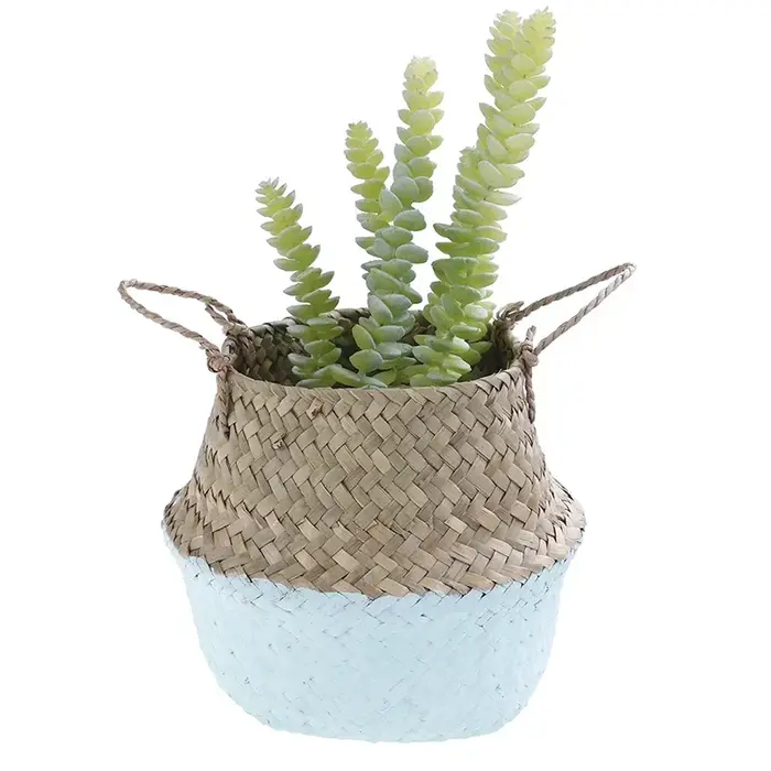Pot de fleur pliant, paniers de fleurs en jonc de mer