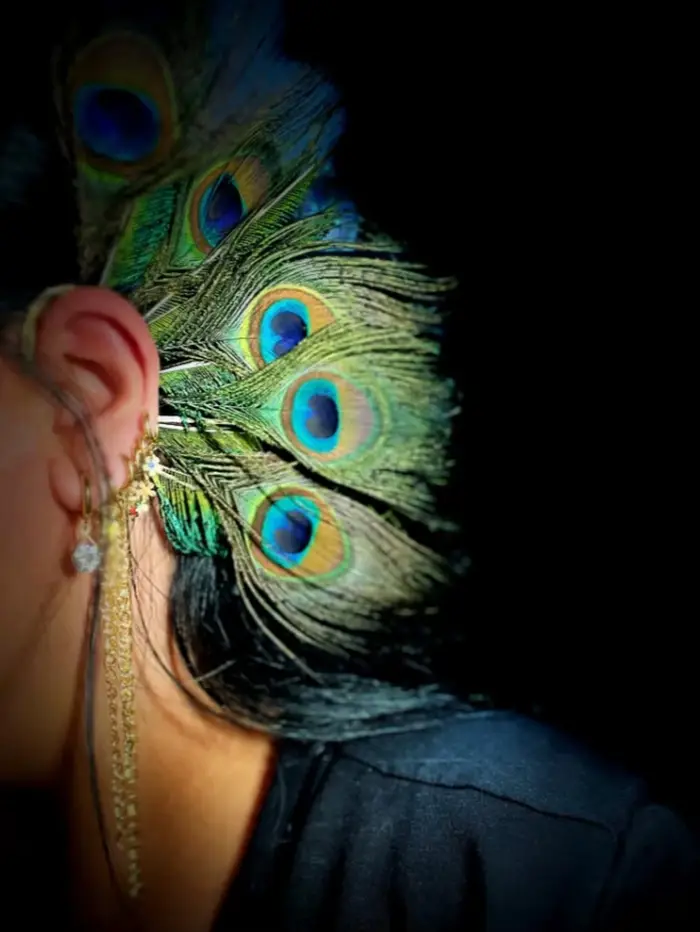 Manchette d'oreille paon