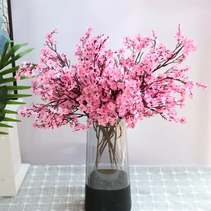 Gypsophila fleurs artificielles branche blanche haute qualité souffle de bébé fausses plantes Long Bouquet maison mariage décor automne noël