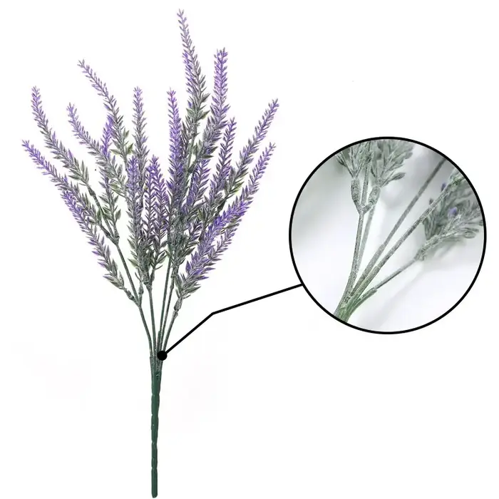 Fleurs artificielles flocées