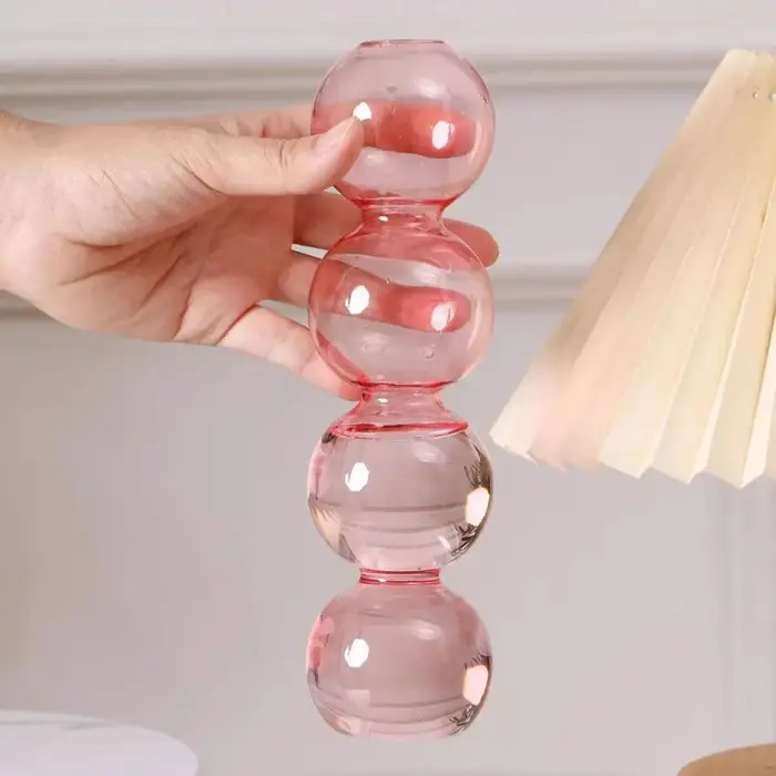 Vase en verre romantique