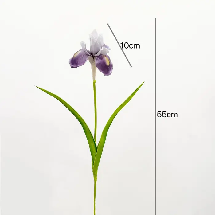 Fleurs d'iris artificielles de haute qualité de 21