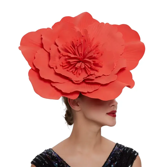 Femmes grande fleur bandeau de cheveux arc fascinateur chapeau coiffure maquillage de mariée bal Photo Shoot