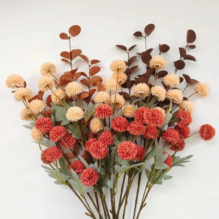 Fleurs artificielles Orange avec tiges