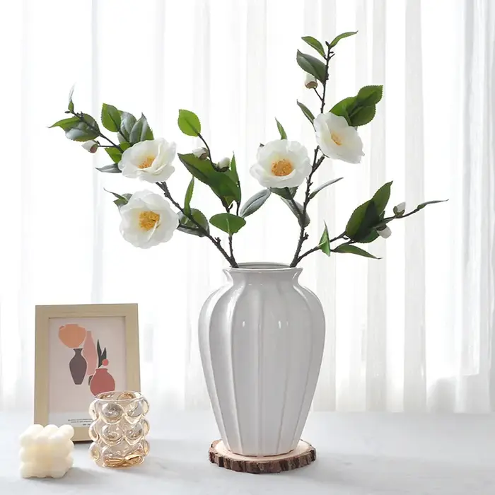 Fleur artificielle camélia pour salon de thé chinois