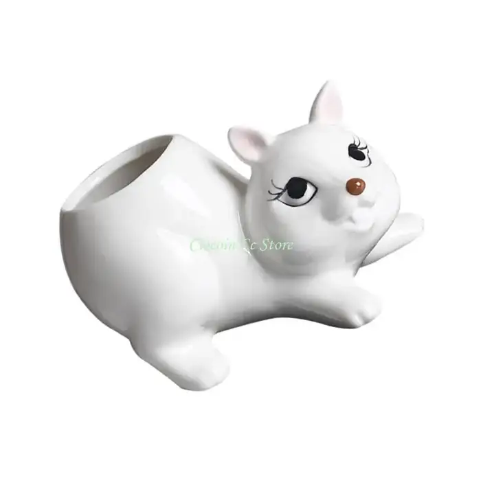 X90F Ceramic Plant Plante Pot Planter Squirrel Forme