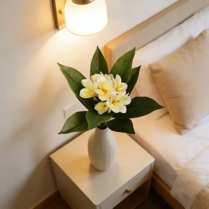 Fleurs artificielles Plumeria 35 pouces