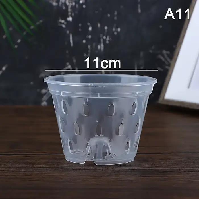 Pot de fleurs avec trous, jardinière de jardin, pots de proximité, paniers d'orchidées transparents,