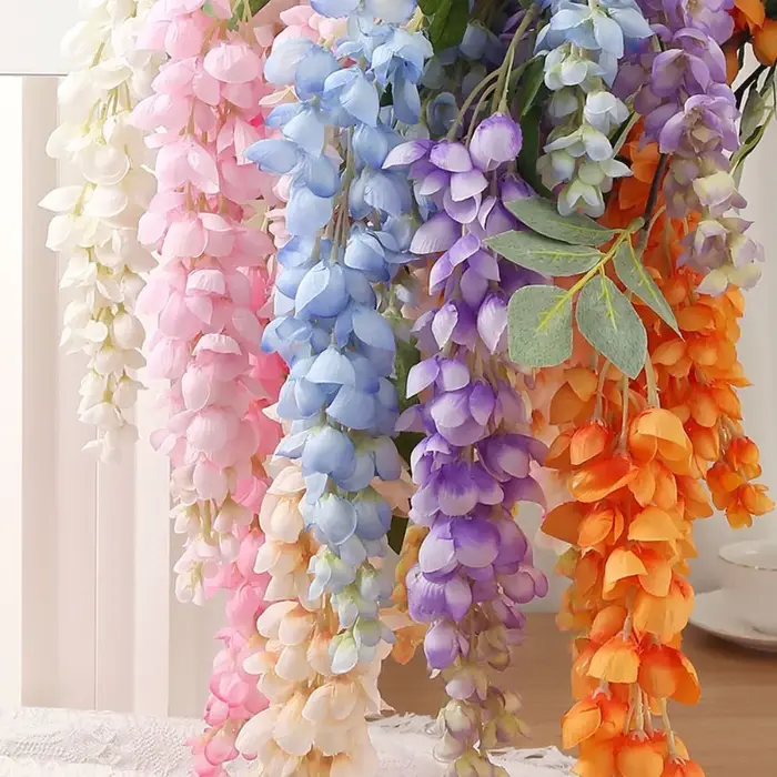 Guirlande de fleurs artificielles en soie