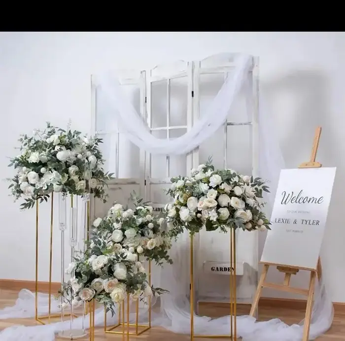 Rose artificielle blanche pour décoration de mariage
