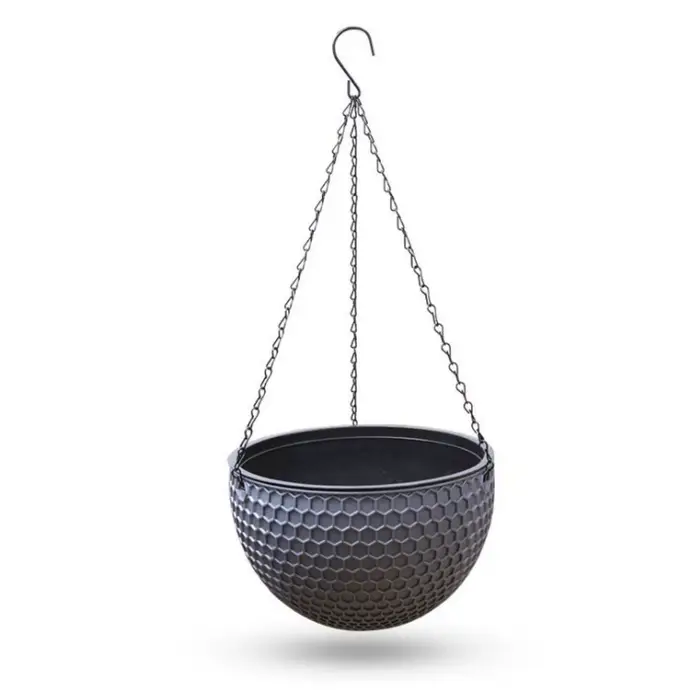 Nouveau Pot de fleur de tissage d'imitation en plastique suspendu Pot de fleur hydroponique extérieu