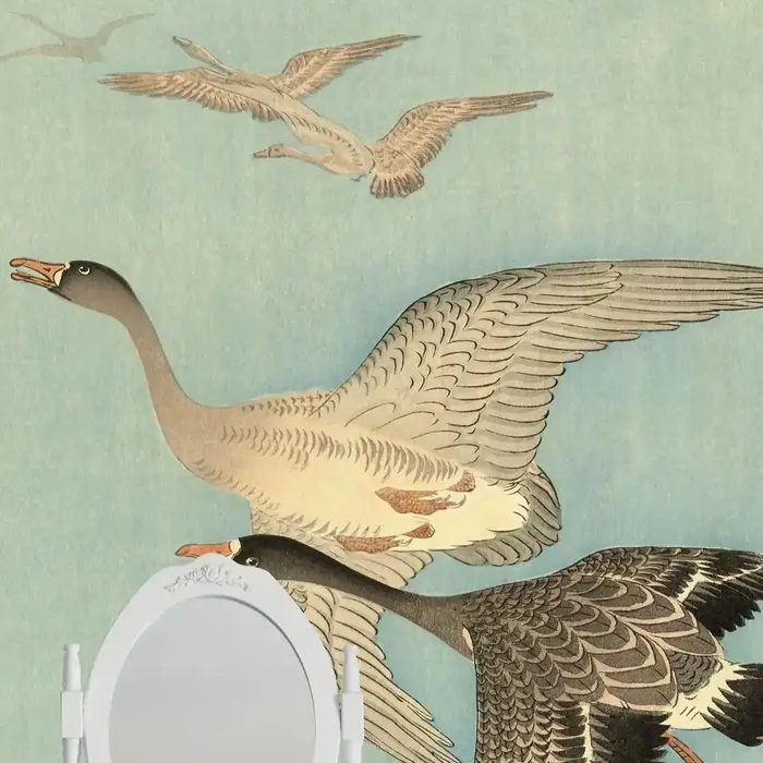 Papier peint régulier Vintage oiseaux volants