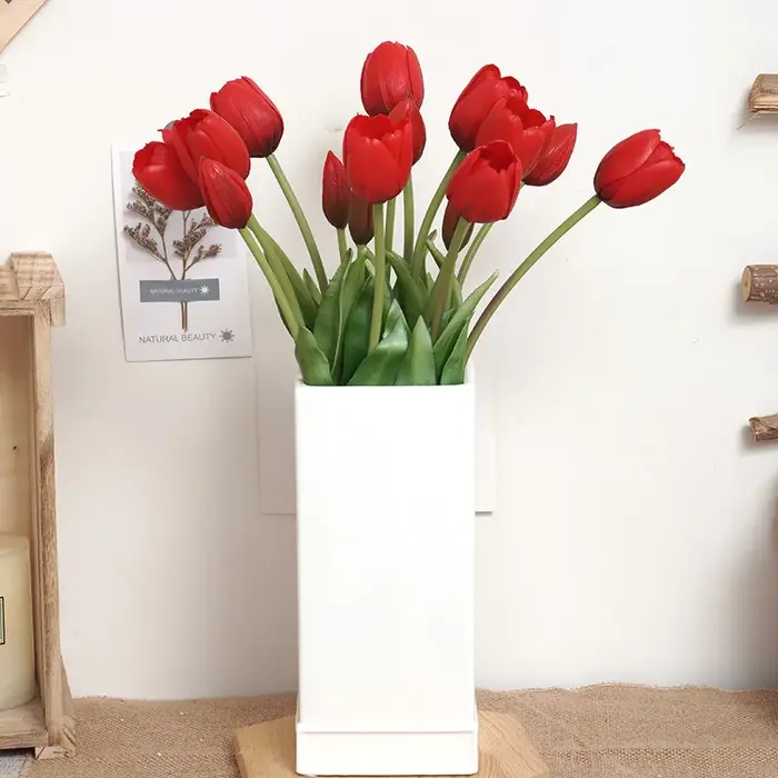 Bouquet de tulipes à cinq têtes en Silicone