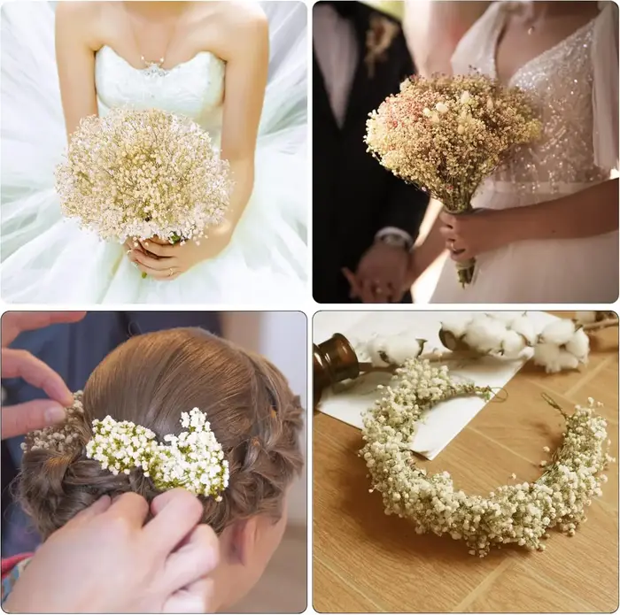 Couronne de fleurs séchées de 15 pouces pour mariage