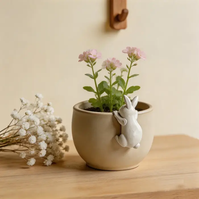 1 pièce de décoration de pot de fleurs en résine
