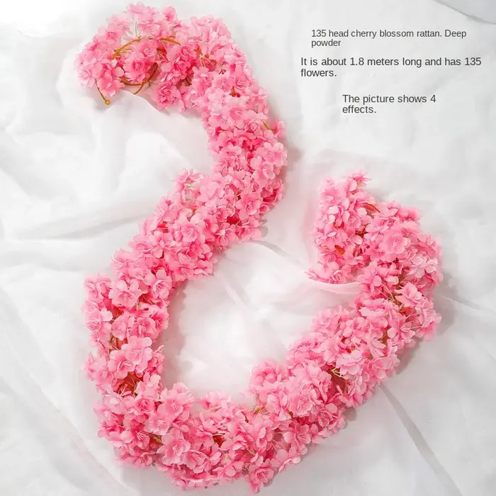 Guirlande de fleurs artificielles de cerisier Sakura