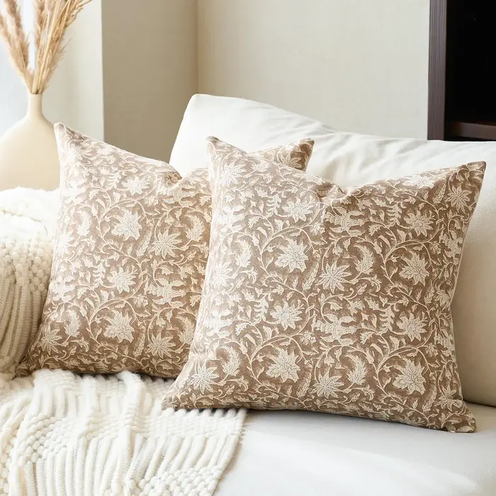 Housses de coussin décoratives à motifs floraux