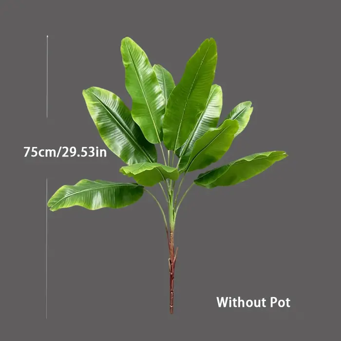 Plantes artificielles de bananiers de 75 cm, faux palmiers, plantes de monstera en plastique, faux a