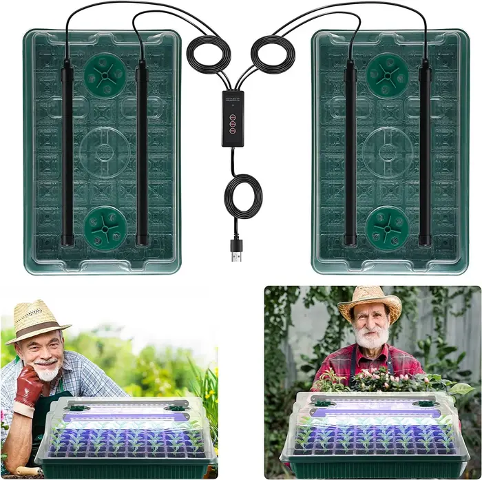 Lot De 2 Plateaux De Démarrage Pour Graines Avec Kit De Germination À Dôme Élevé – 80 Cellules, 4 La