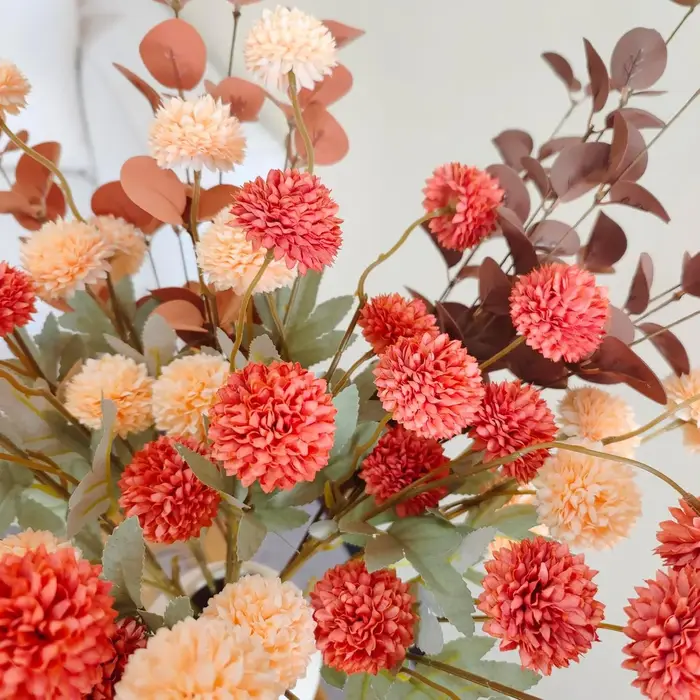 Fleurs artificielles Orange avec tiges