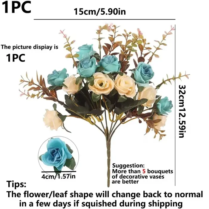 Fleurs artificielles en soie Rose