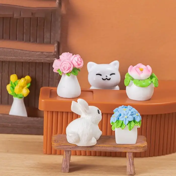 Plantes en pot de simulation colorées