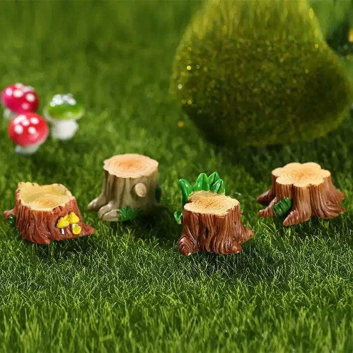 Accessoires en résine, Simulation mignonne de souche d'arbre