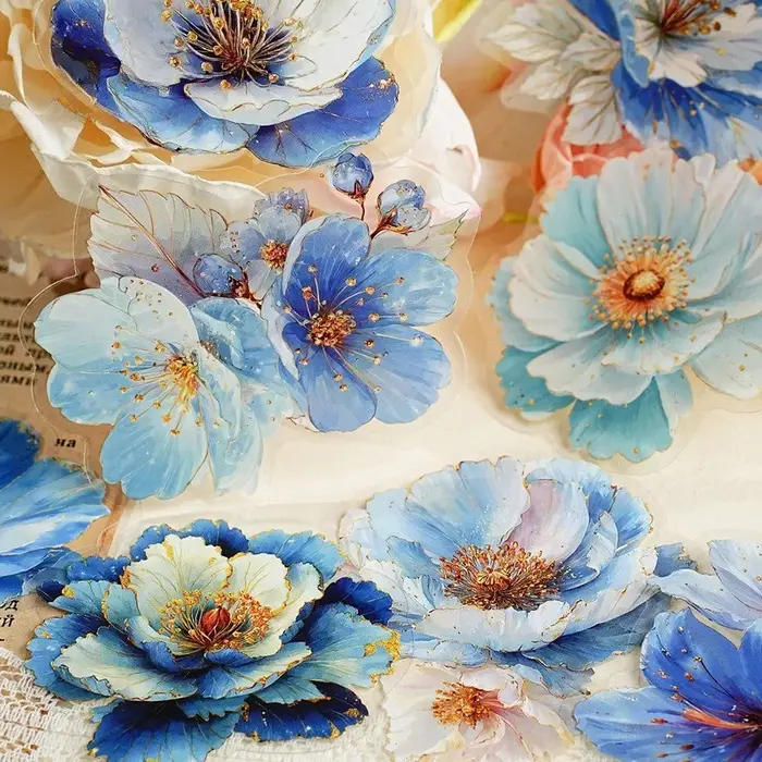 Autocollants de Scrapbook prédécoupés à fleurs