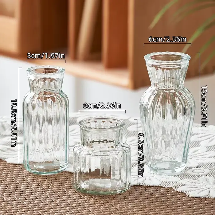 Vase en verre sculpté à la main-Jardinière hydroponique pour décor gothique de maison/bureau