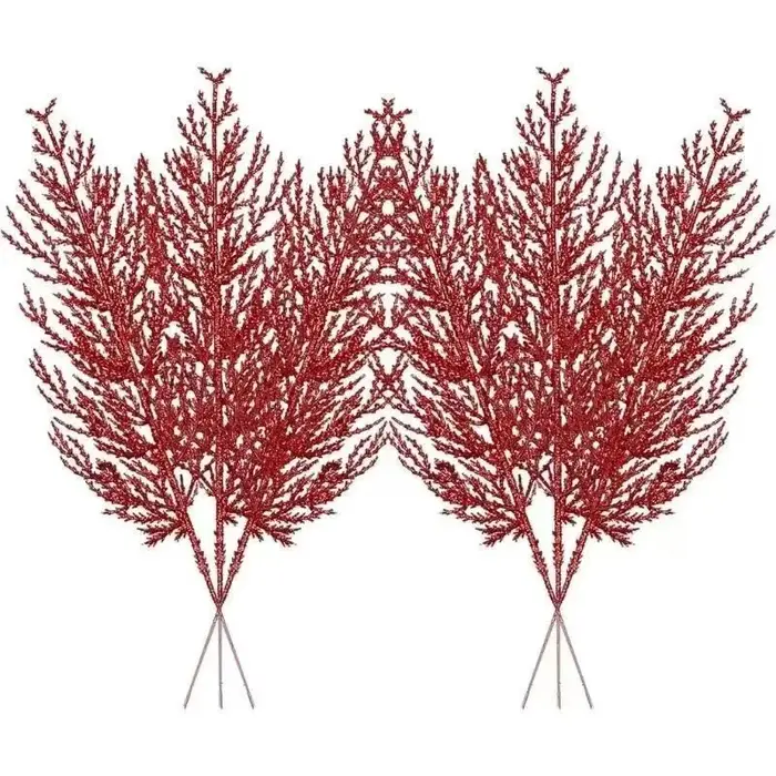 Plantes artificielles Branches de pin, 5/10 pièces, paillettes de noël, feuilles dorées, décoration 