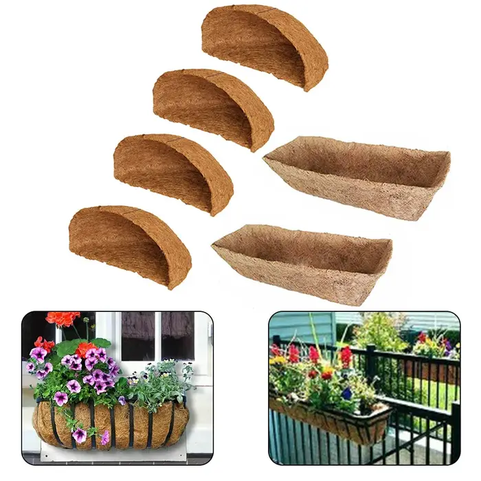 Mir à fleurs rond en fibre de coco, pour jardinage, décoration de mariage, 1 pièce