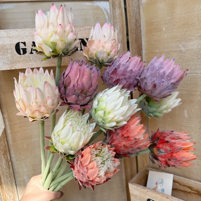 1 pièces 63cm artificiel haut de gamme unique nordique flocage artichaut fleur décoration de la maison accessoires de photographie de mariage