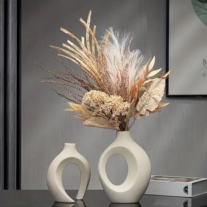 Vase à fleurs blanc nordique