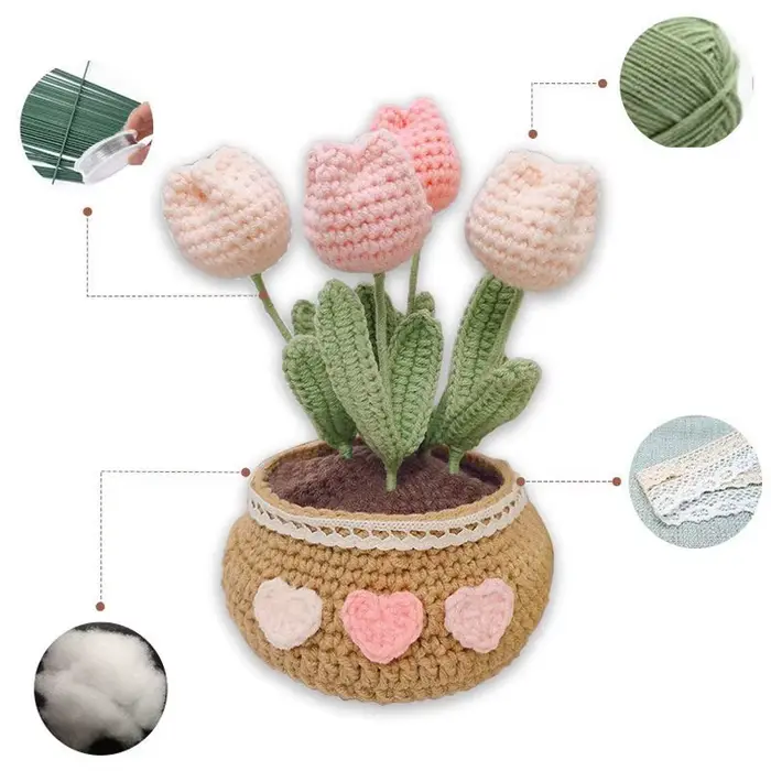 Kit de tricot au Crochet de fleurs