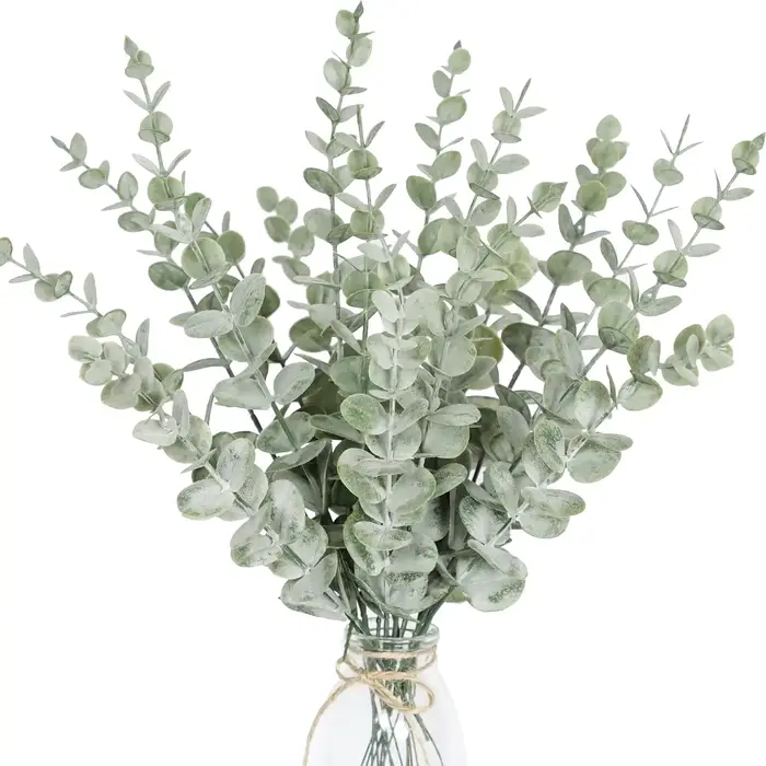 10-50 pièces bricolage artificiel Eucalyptus tenture murale décor verdure Boho décorations pour la maison ferme plantes rustiques pour mariage