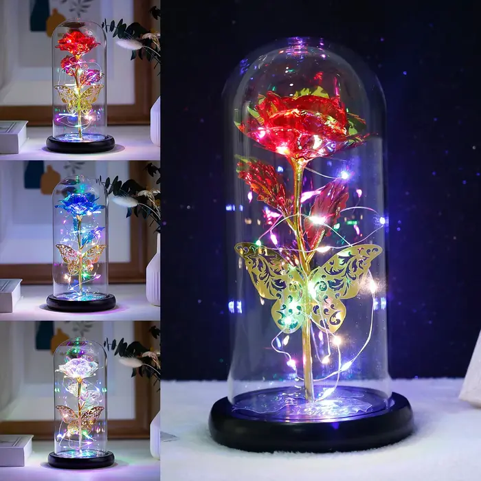 Rose lumineuse artificielle galaxie