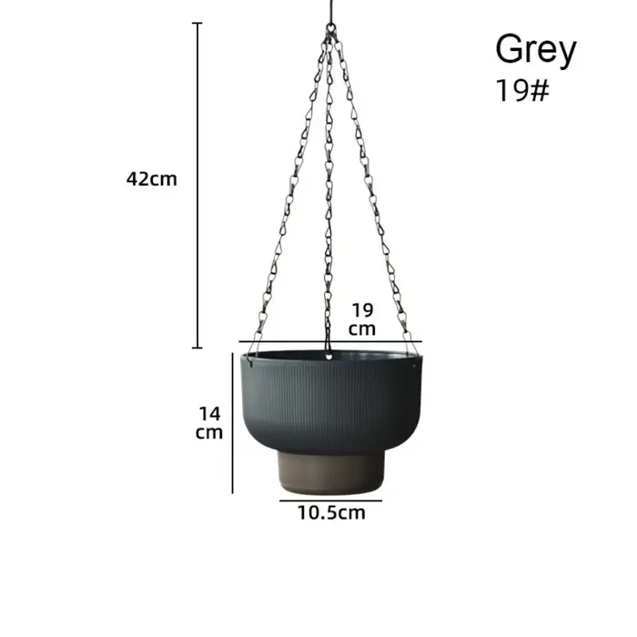 Pots de fleurs suspendus auto-arrosants blancs