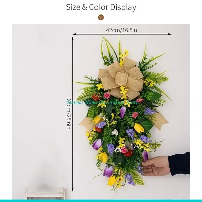 Couronne fleurs en feuilles H7BF