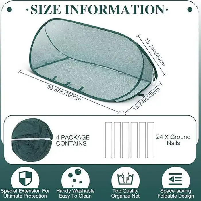 Couverture en filet pour plantes de jardin, grandes protections pour semis et légumes, accessoires d