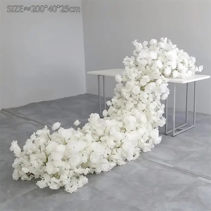 UFlower 200 cm fleur de cerisier artificielle fleur de fond de mariage décoration murale fête décora