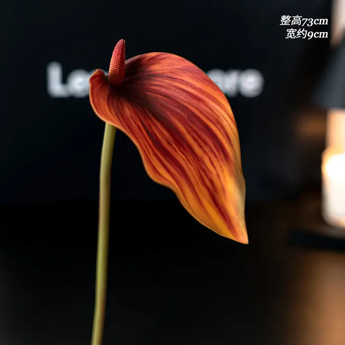 10 pièces EVA 3D impression paume artificielle Anthurium plantes fleur branche bricolage décoration 