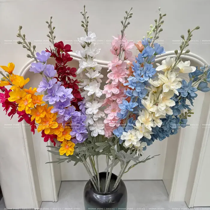 Fleur artificielle de flocage Delphinium à 2 têtes