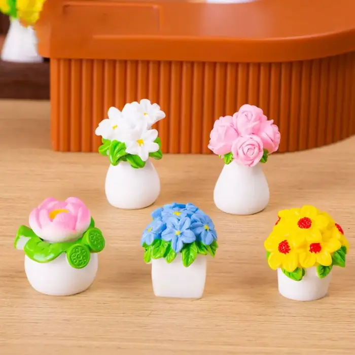 Plantes en pot de simulation colorées