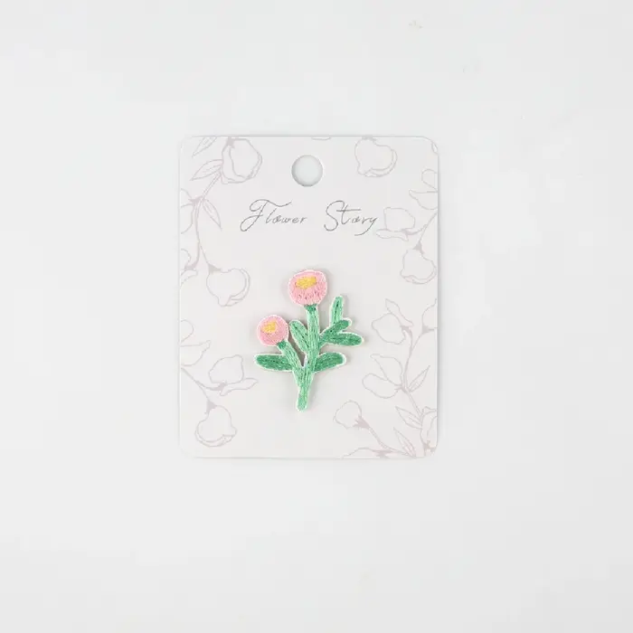 Autocollants de broderie de dessin animé de fleur mignonne, patch bon marché, vêtements, décoration