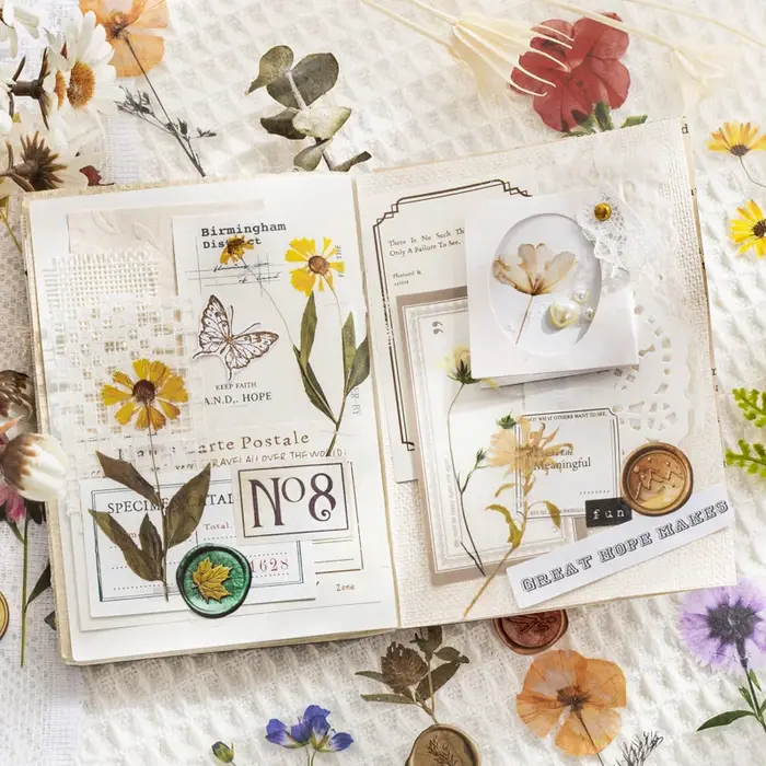 Kit d'autocollants floraux transparents