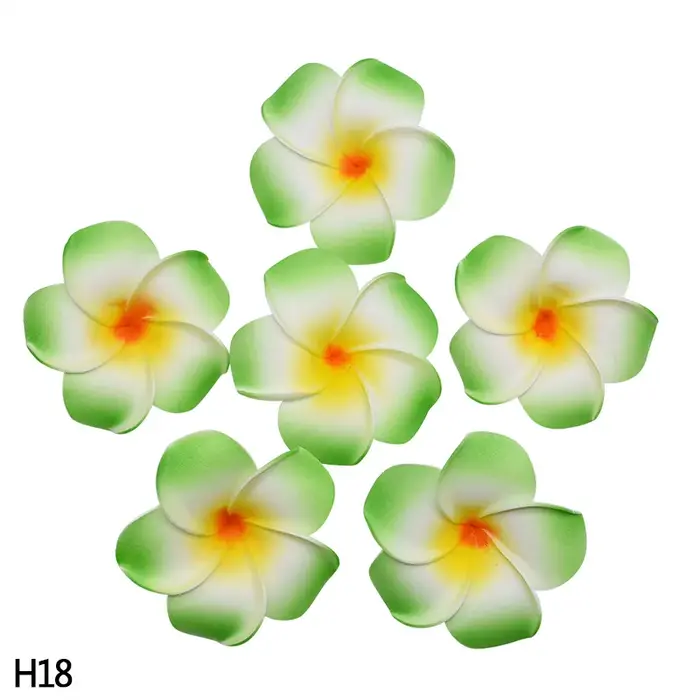 Têtes de fleurs artificielles en mousse de frangipanier