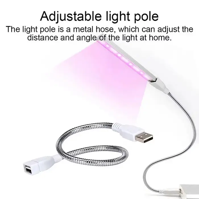 5V LED élèvent la lumière spectre complet plante lampe avec tuyau Flexible serre intérieure Phyto USB
