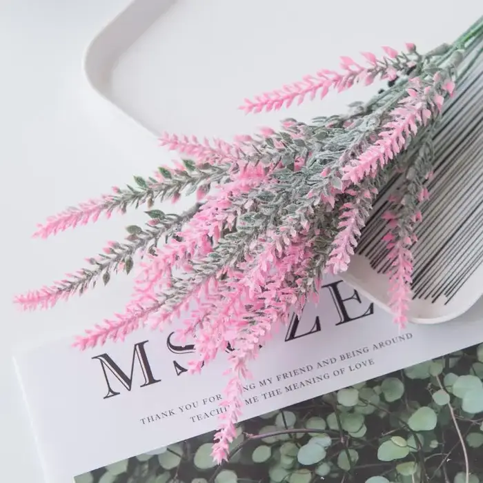 Plantes artificielles Scrapbook, Vases à lavande en plastique, décoration de maison, pot de fleurs o