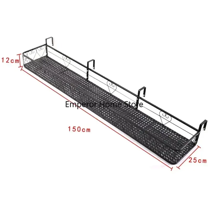 Pot de fleur de fenêtre de garde-corps de balcon de stockage T1, support de fleur en fer T1, plante mise en place par étagères